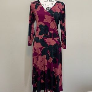 CAbi floral wrap dress
